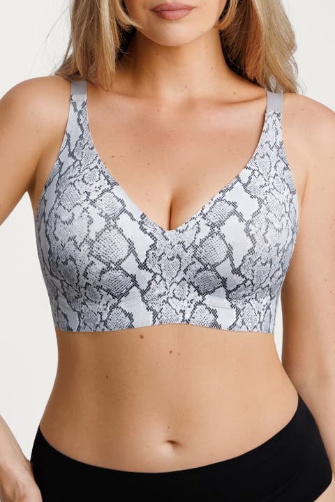 Seamless Wireless Jelly Leopard Contour Minimizer Support Bra