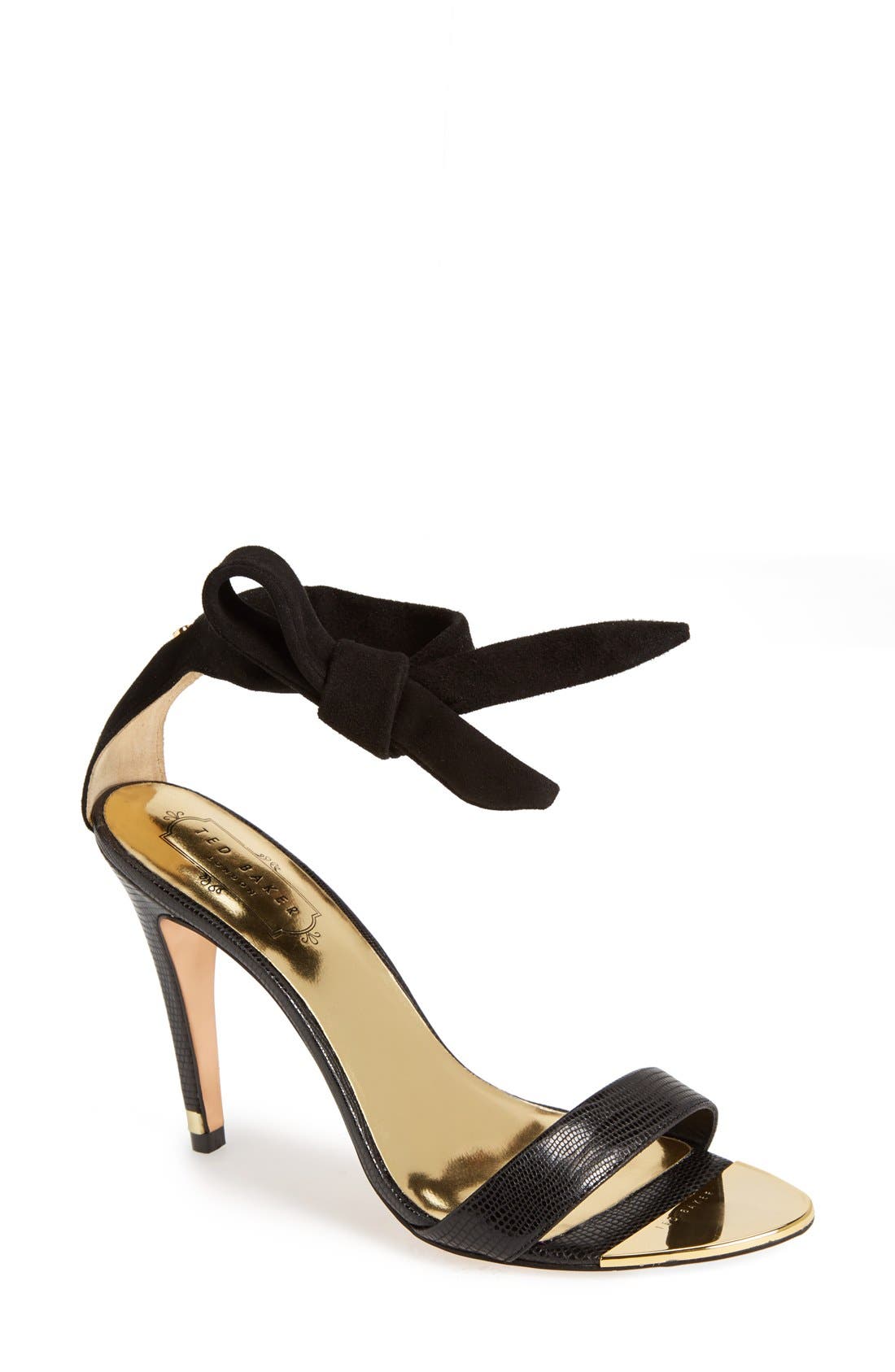 'Sackina' Sandal, Main, color, BLACK SUEDE