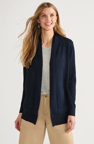 Lands' End Long Sleeve Open Long Cardigan Sweater