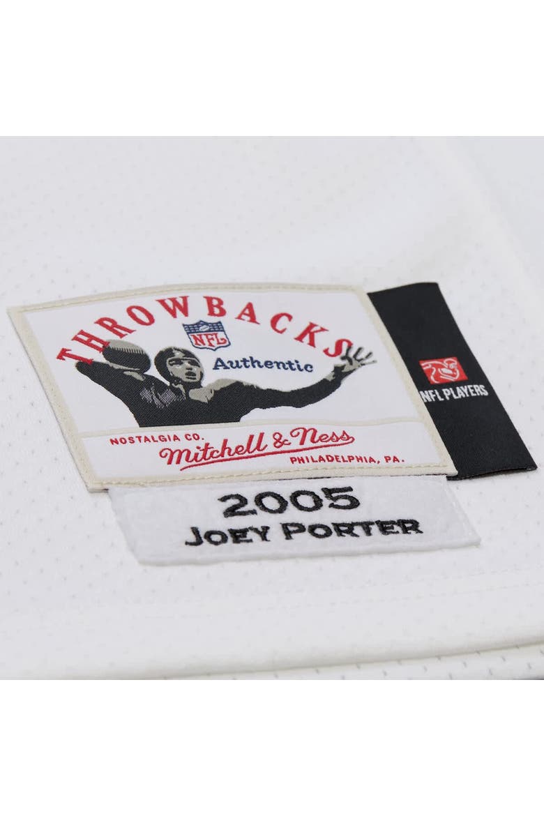 Men's Mitchell & Ness Joey Porter White Pittsburgh Steelers 2005 Authentic Throwback Retired Player Jersey, Alternate, color, White