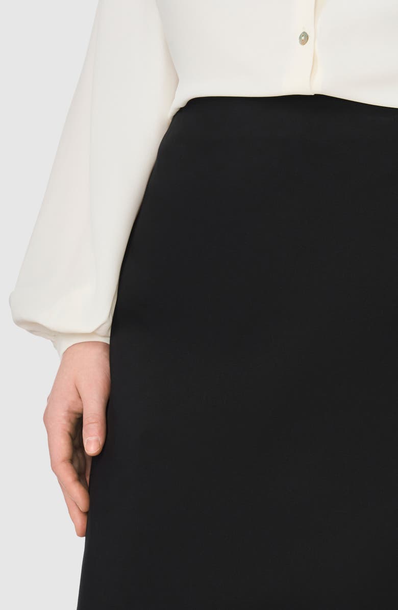 Halogen<sup>®</sup> A-Line Cotton Blend Skirt, Alternate, color, Rich Black