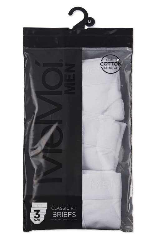 Memoi Assorted 3-pack Cool Stretch Cotton Briefs In Multi