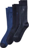 Polo Ralph Lauren Assorted 3-Pack Bird's Eye Socks