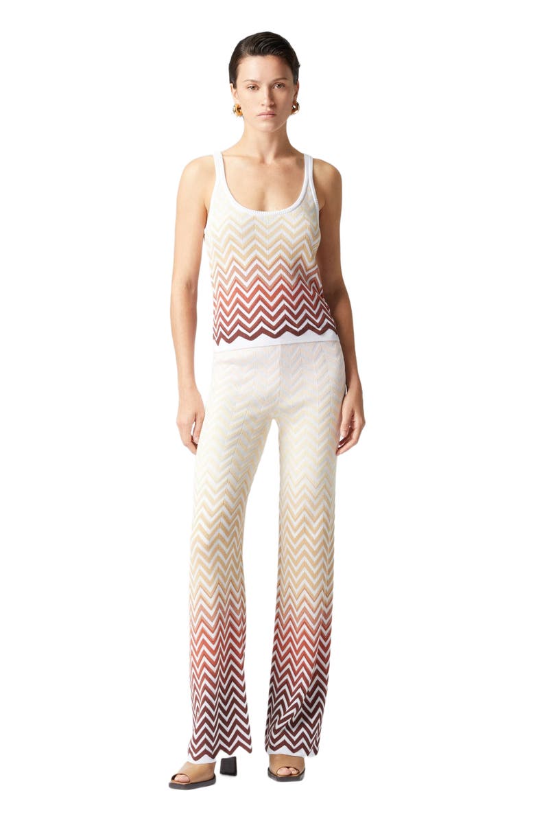 Missoni Cotton And Viscose Chevron Dégradé Basket, Main, color, Red Multicoloured