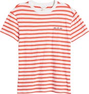 Caslon® Stripe Cotton Graphic T-Shirt