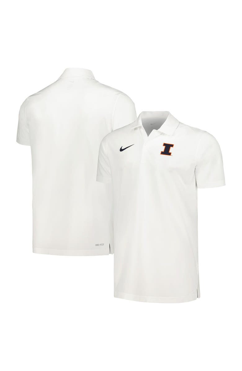 Nike Men's Nike White Illinois Fighting Illini Sideline Polo, Main, color,