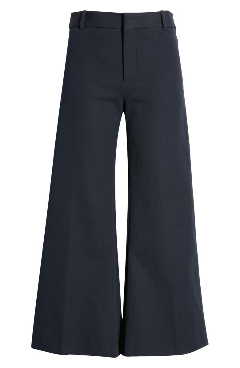 FRAME Le Crop Palazzo Wide Leg Trousers, Alternate, color, Navy