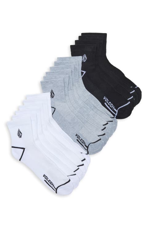 8-Pack Athletic Quarter Socks