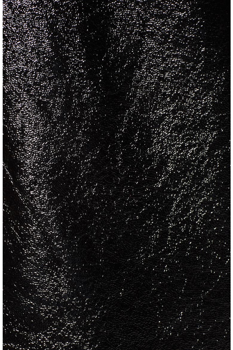 Faux Patent Leather Trench Coat, Alternate, color, BLACK