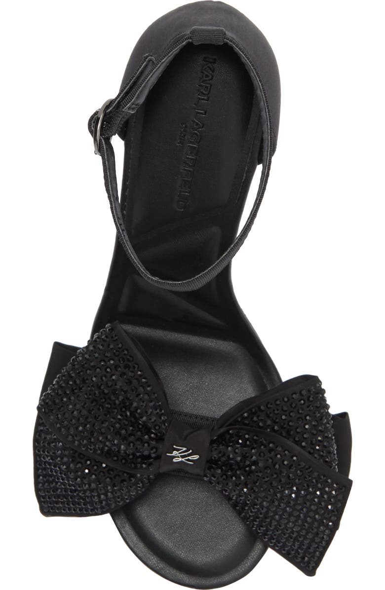 KARL LAGERFELD PARIS Kenz Rhinestone Bow Sandal, Alternate, color,