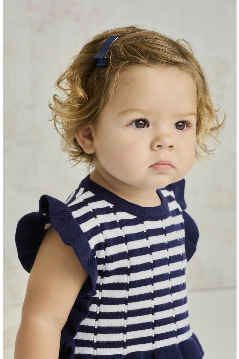 Mixed Stripe Top & Pants Set, Alternate, color, BLUE