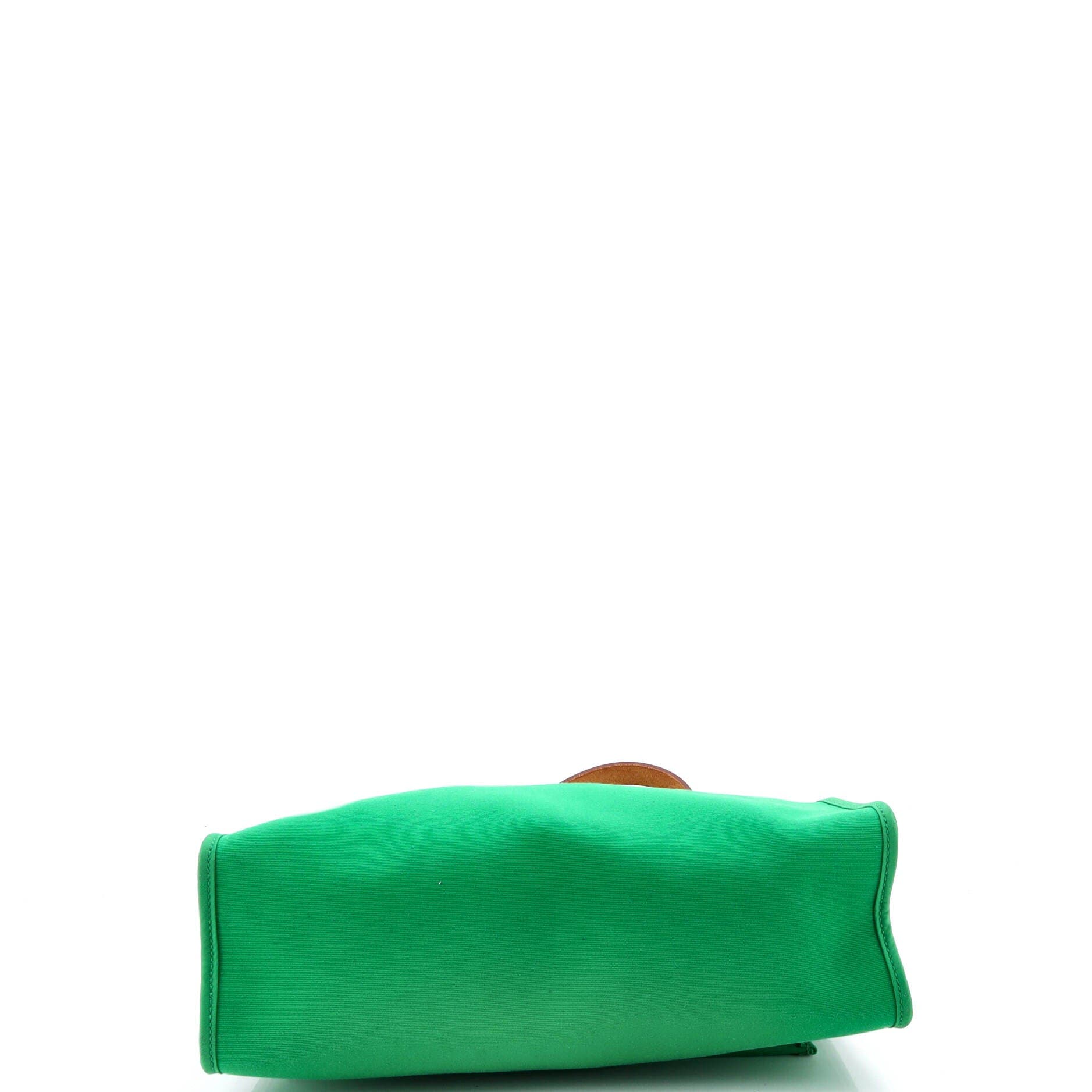 Herbag Zip Leather and Toile 31, Alternate, color, Green