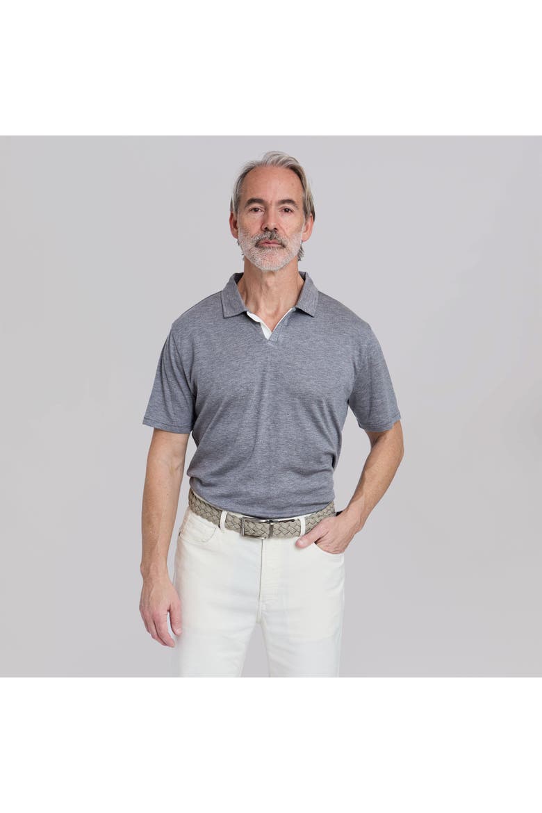 The Everett Johnny Collar Polo, Main, color, Grey