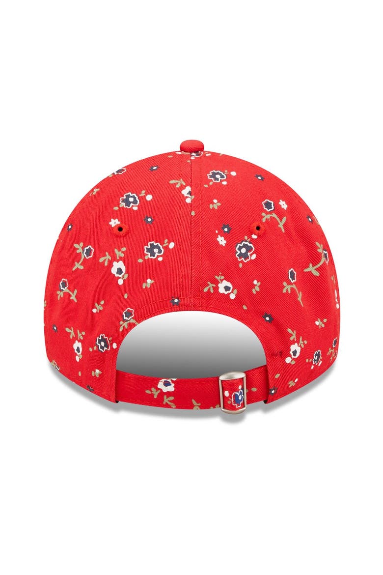 Women's New Era Red New England Patriots  Floral 9TWENTY Adjustable Hat, Alternate, color, Red