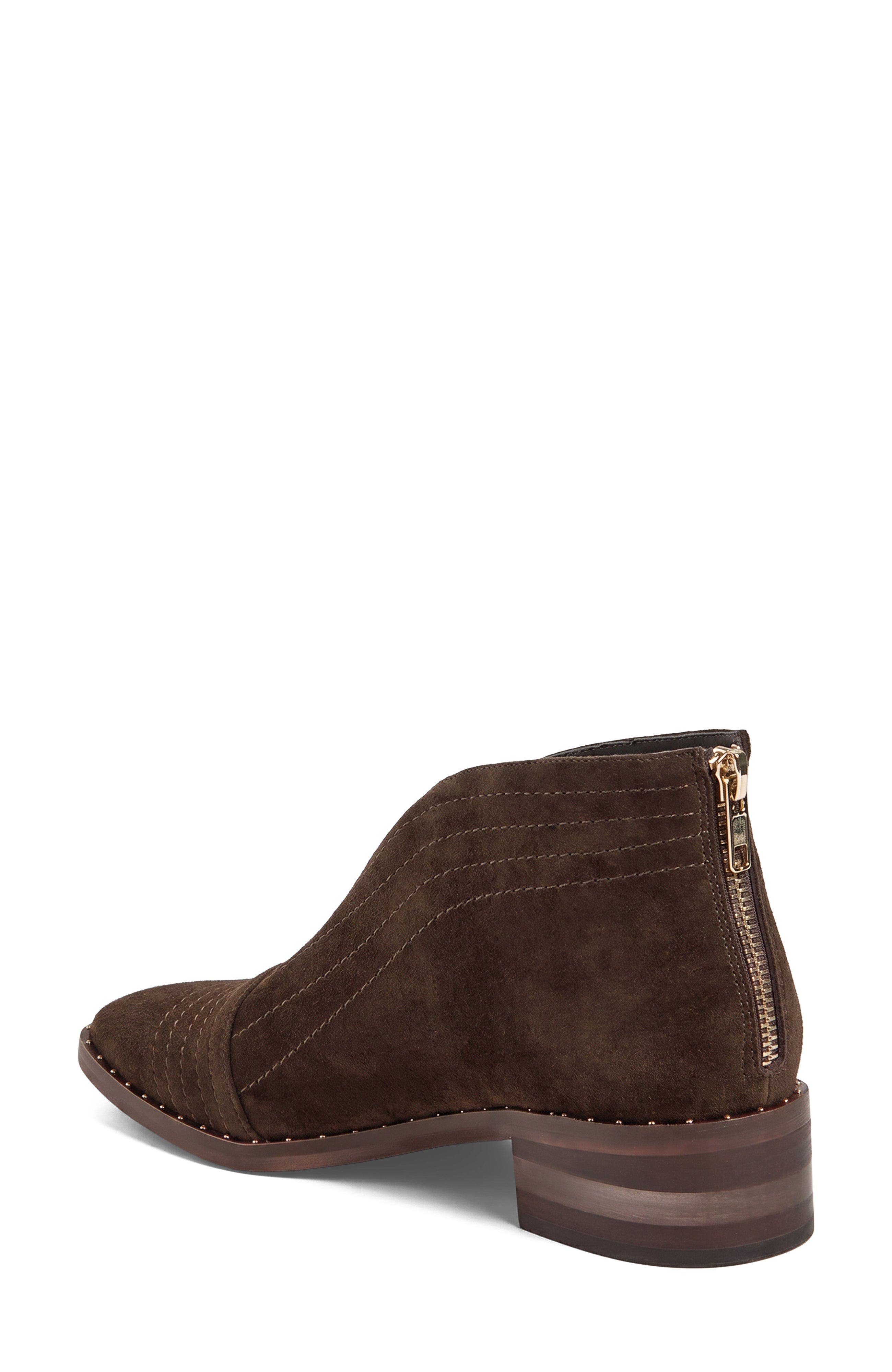Faradays Back Zip Boot, Alternate, color, Chocolate WR Suede