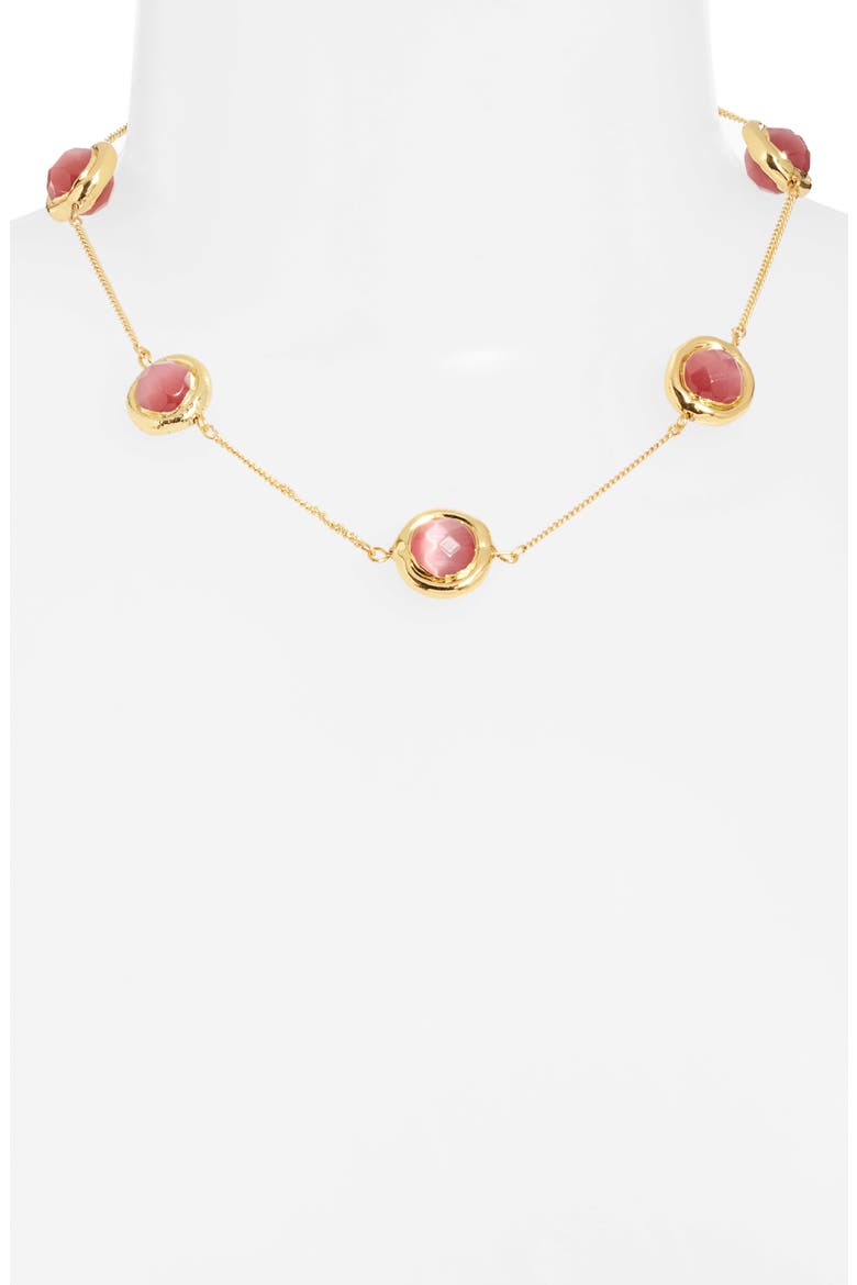 Crystal Station Necklace, Alternate, color, GOLD