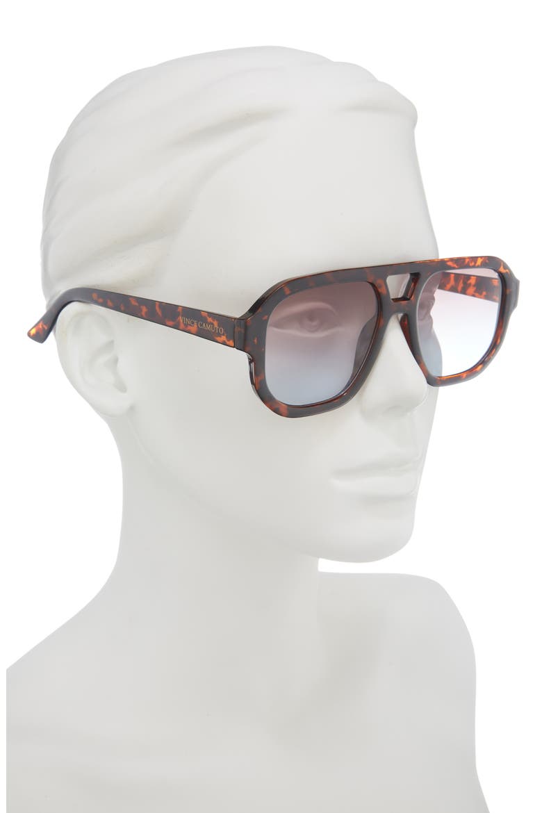 128mm Gradient Aviator Sunglasses, Alternate, color, TORTOISE