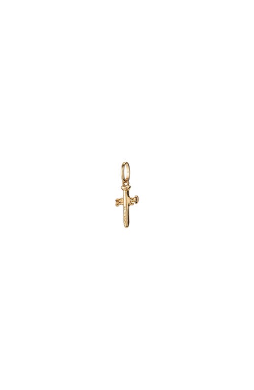 Unode50 Medium Sized Cross Charm In Gold