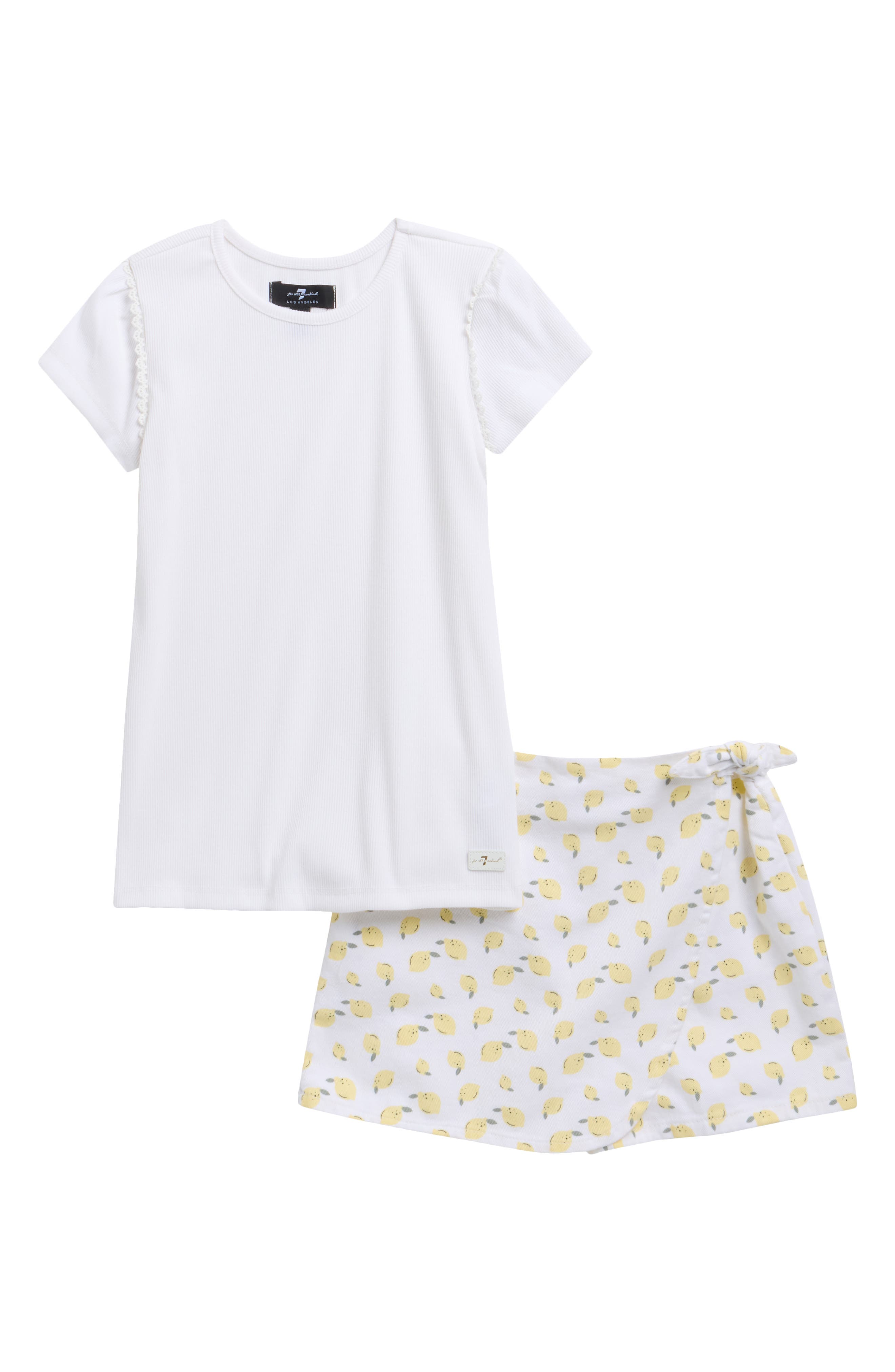 7 For All Mankind Kids' T-Shirt & Skort Set