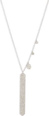 Meira T Diamond Pavé Bar Pendant Necklace