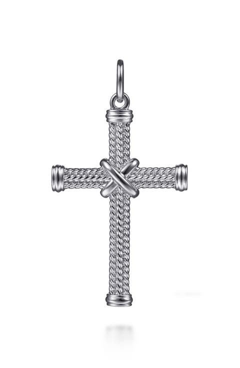Hampton Sterling Silver Twisted Rope Cross Pendant