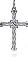 Gabriel & Co. Hampton Sterling Silver Twisted Rope Cross Pendant