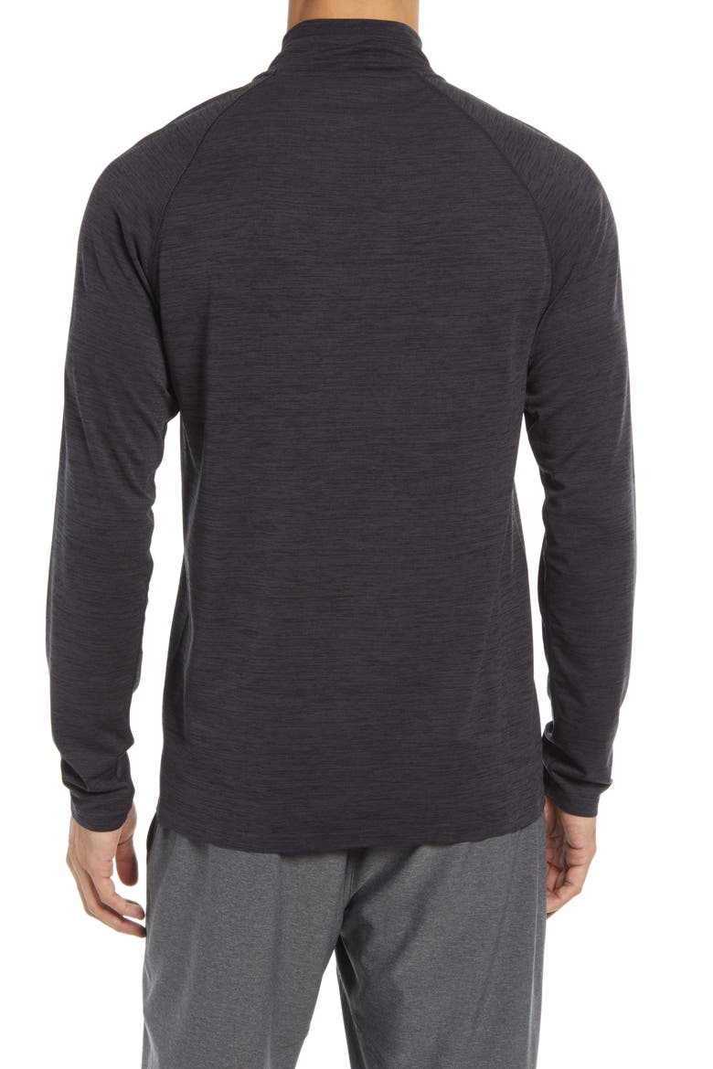 Men's Seamless Quarter Zip Pullover, Alternate, color, BLACK OXIDE MELANGE