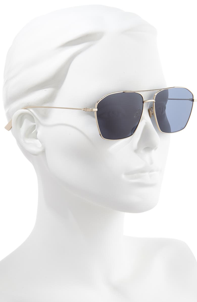 DIOR Stellaire 62mm Oversize Aviator Sunglasses, Alternate, color, 