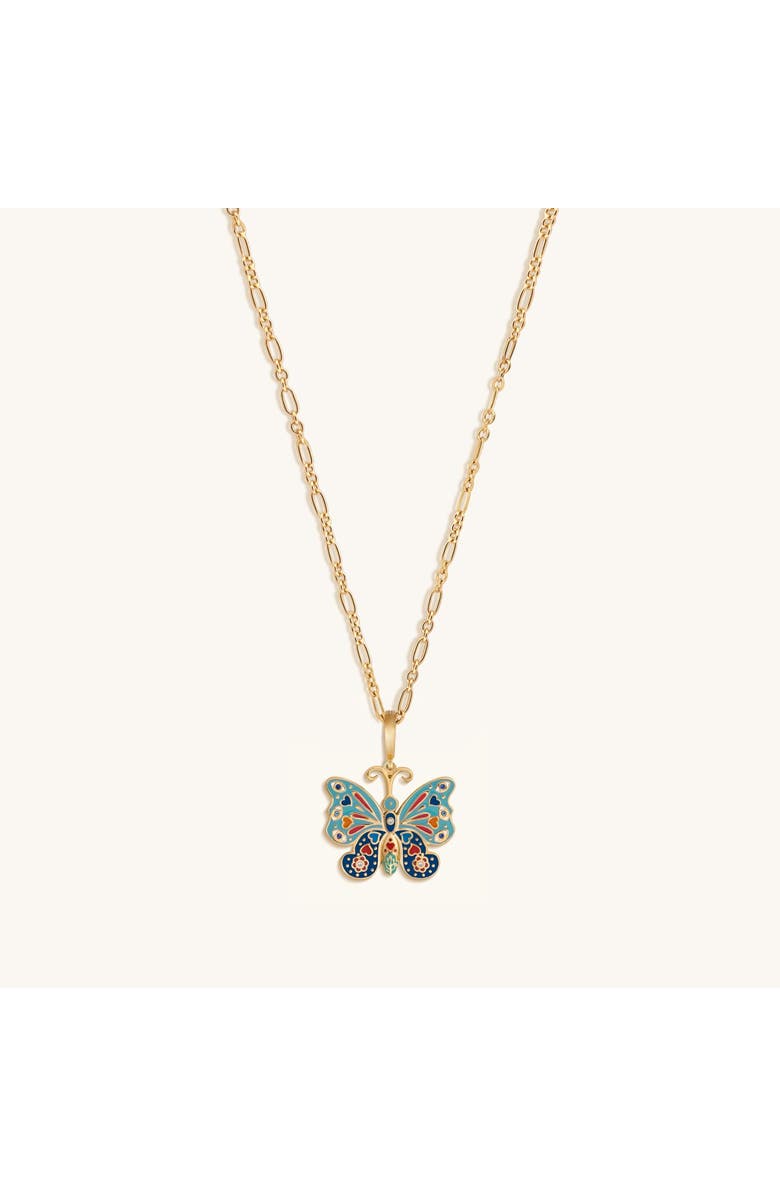 Karma and Luck Vibrant Awakening Butterfly Charm Necklace, Main, color, 