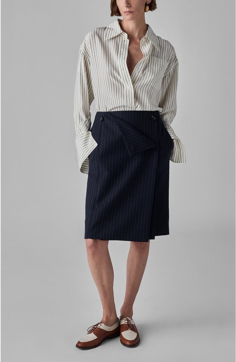 CO Striped Button Down Shirt in Silk, Main, color, 