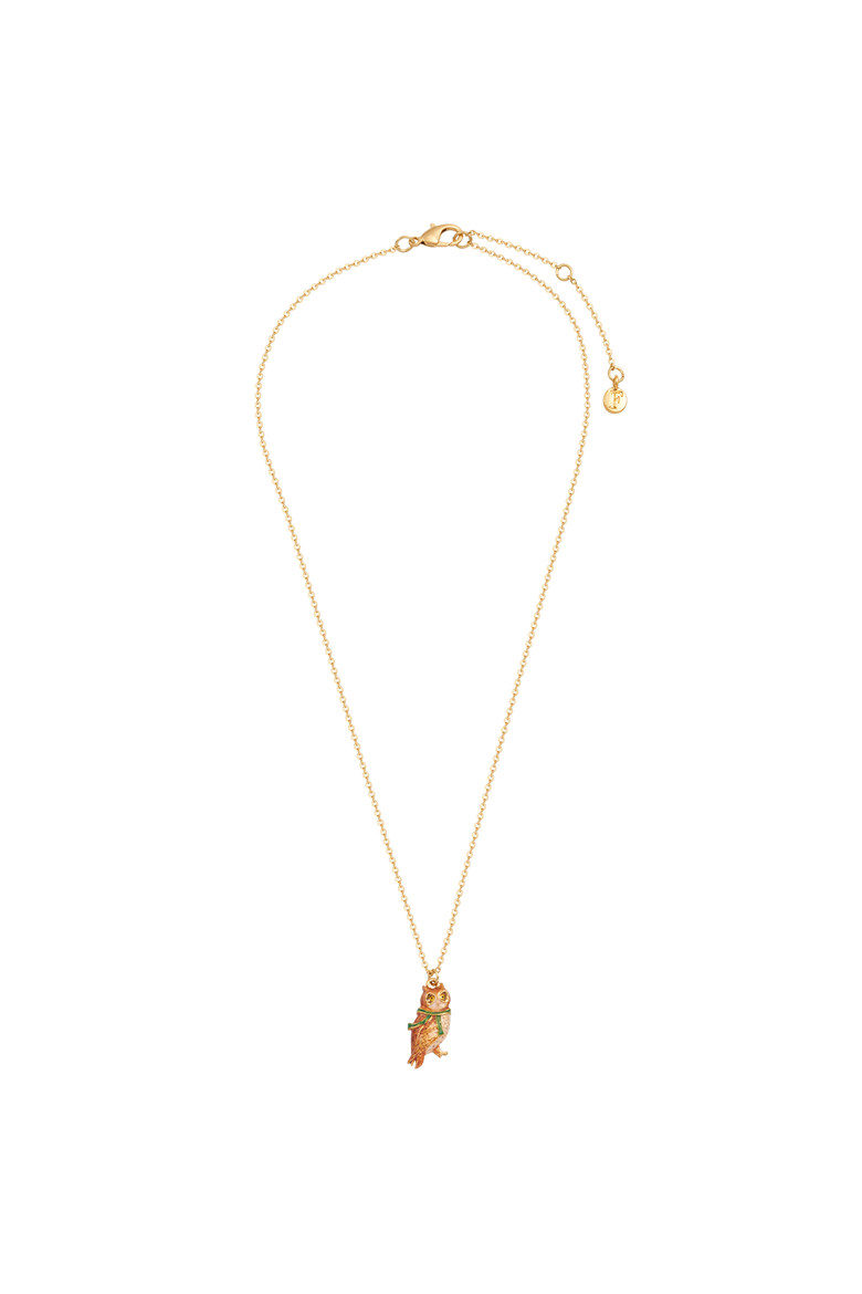 Cosy Owl Gold Chain Necklace, Alternate, color, Gold