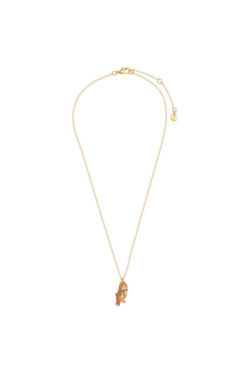 Fable England Cosy Owl Gold Chain Necklace, Alternate, color, Gold