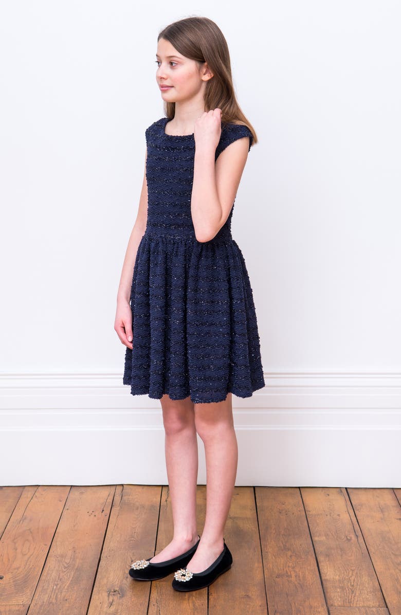 David Charles Sparkle Bouclé Dress, Alternate, color, 