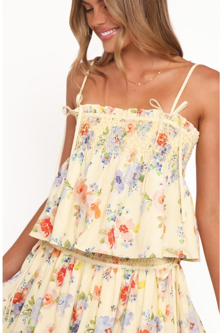 Cosima Floral Print Camisole, Alternate, color, YELLOW FLORAL