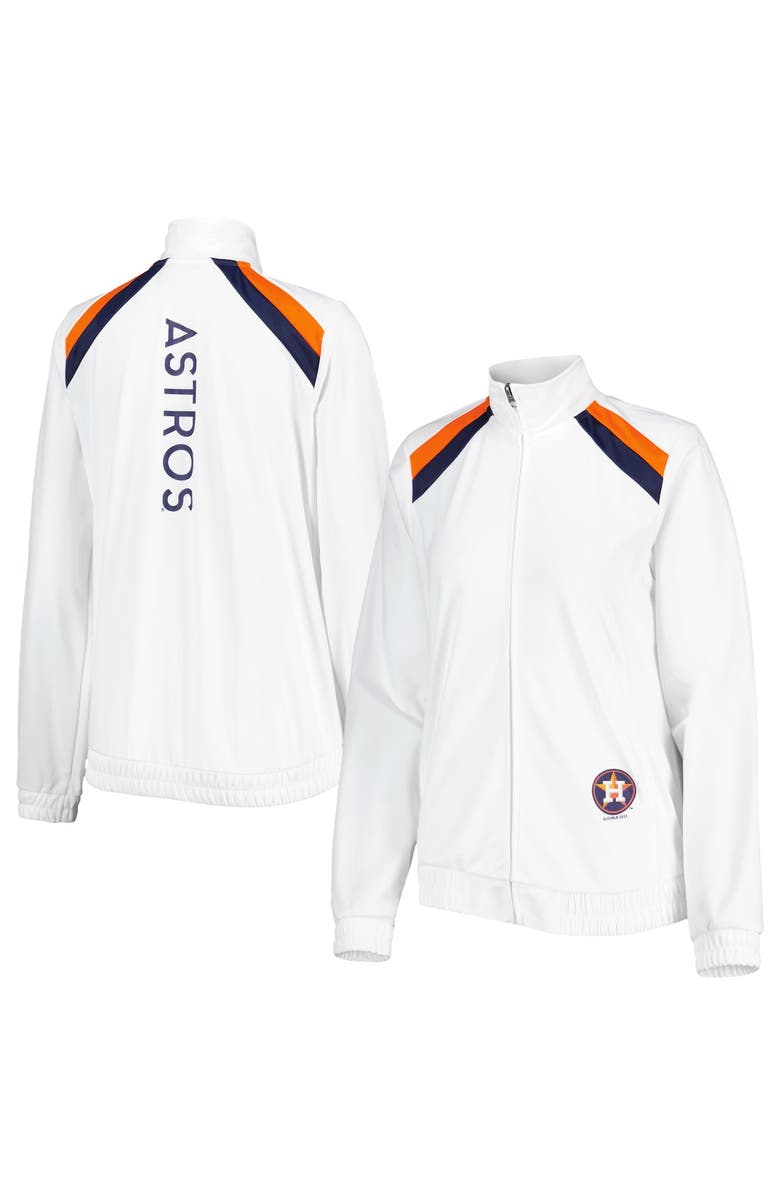 G-III 4HER BY CARL BANKS Women's G-III 4Her by Carl Banks White Houston Astros Red Flag Full-Zip Track Jacket, Main, color, White