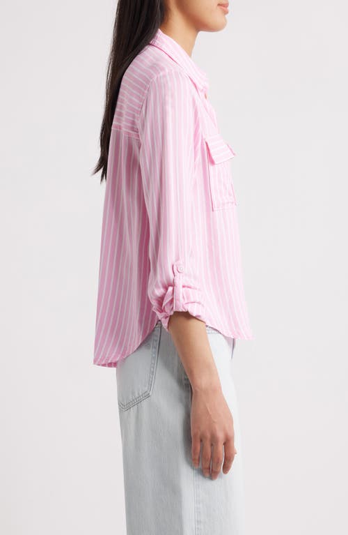 BEACHLUNCHLOUNGE BEACHLUNCHLOUNGE FALLON CROP BUTTON-UP SHIRT 