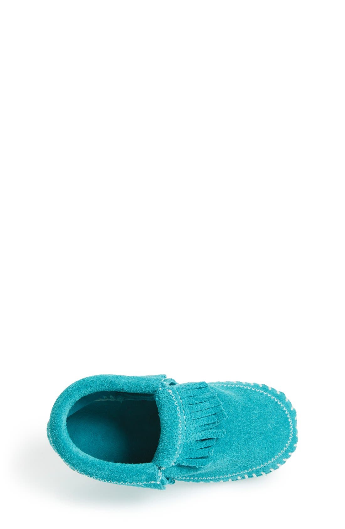 'Riley' Fringe Suede Bootie, Alternate, color, TURQUOISE
