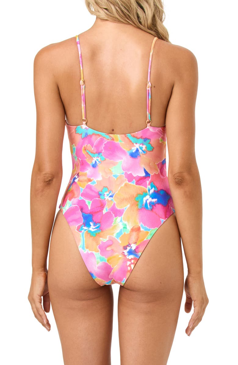 LSPACE Piper Classic Keyhole One-Piece Swimsuit, Alternate, color, Flower Play