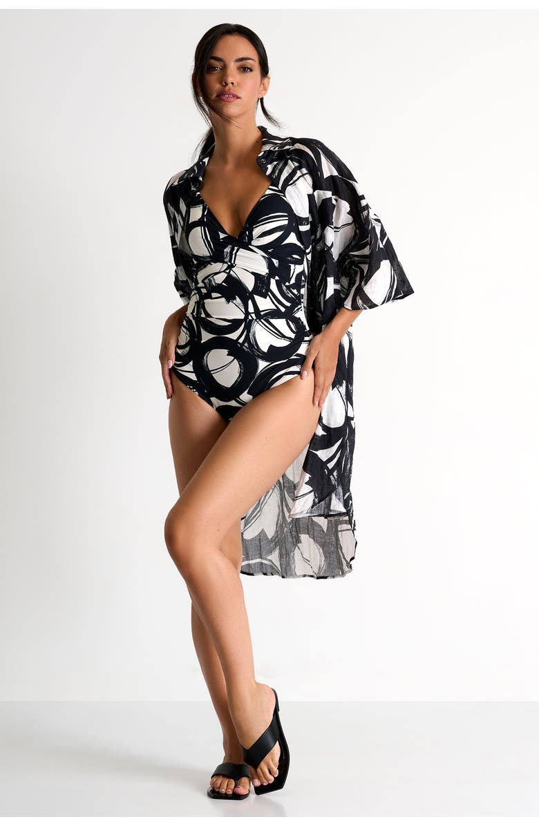 SHAN Classic One-Piece Bathing Suit, Alternate, color, Print