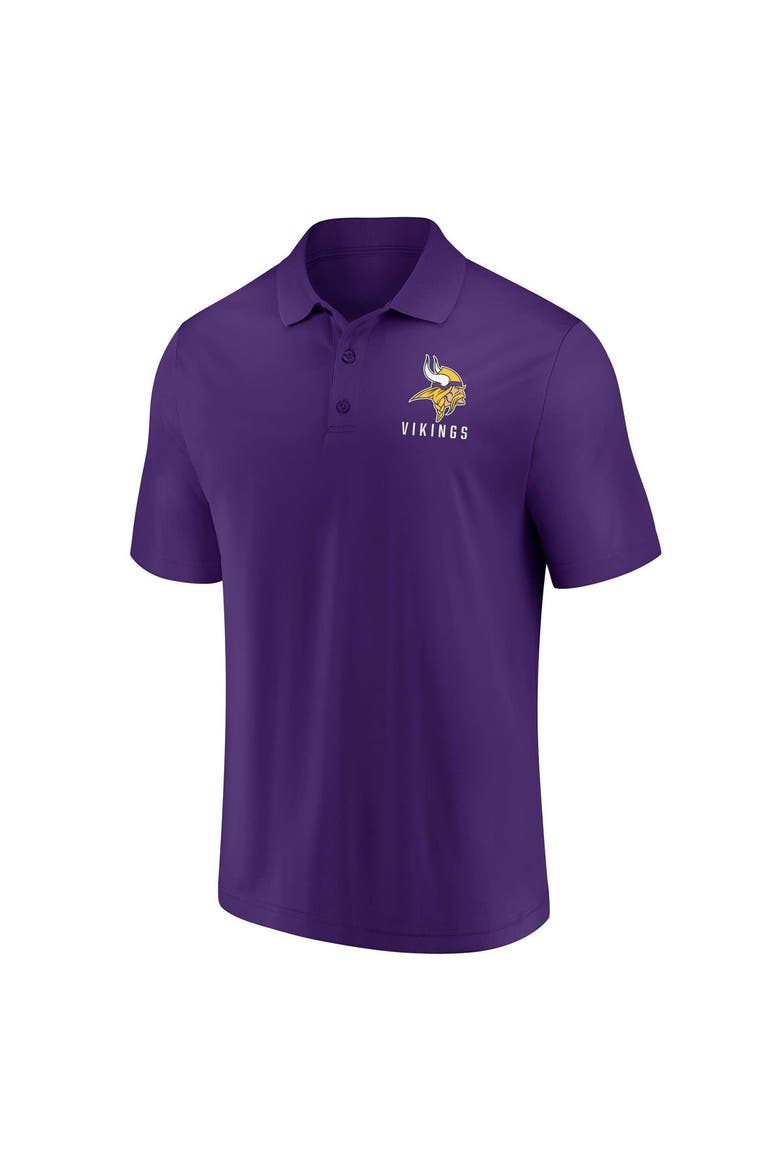 Men's Fanatics Branded White/Purple Minnesota Vikings Lockup Two-Pack Polo Set, Alternate, color, White