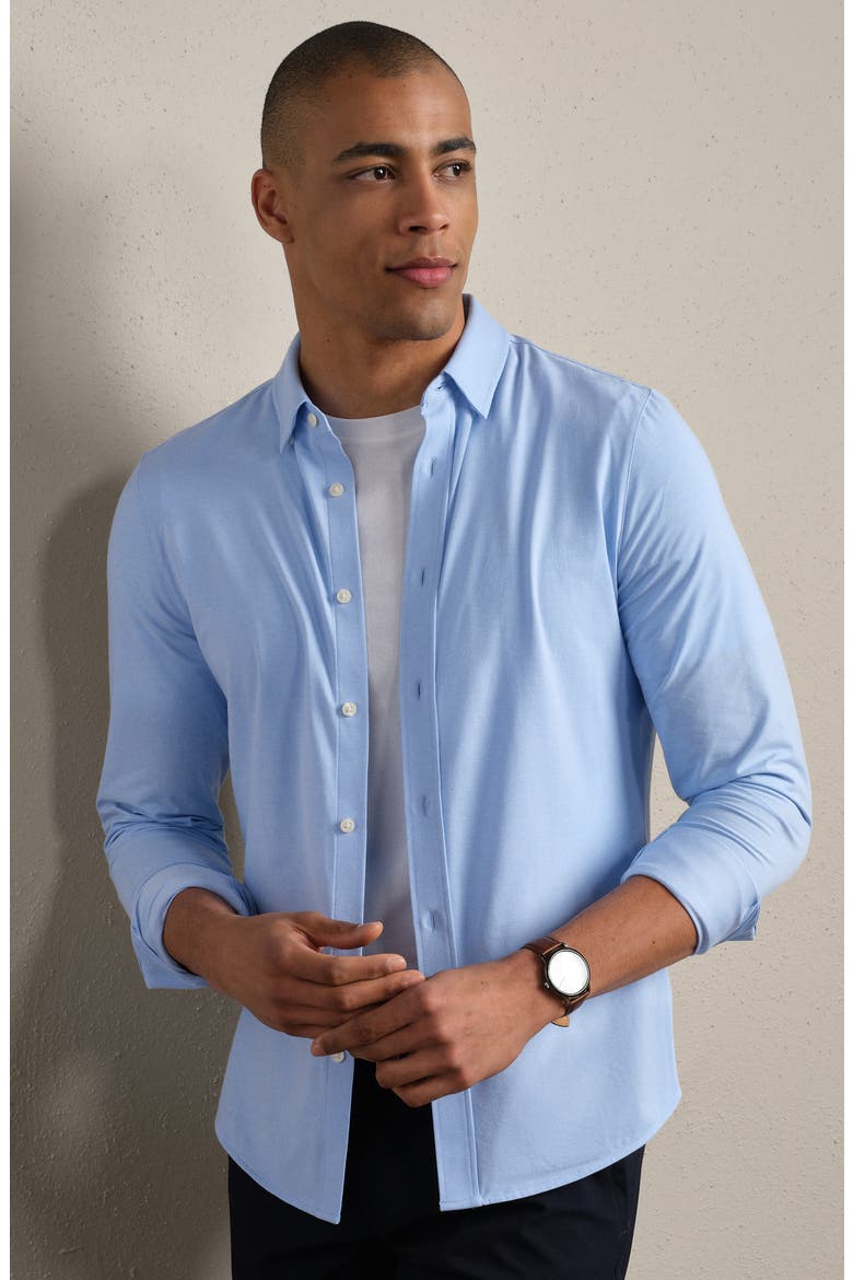 Commuter Pro Performance Long Sleeve Button Up Shirt, Alternate, color, LIGHT BLUE OXFORD