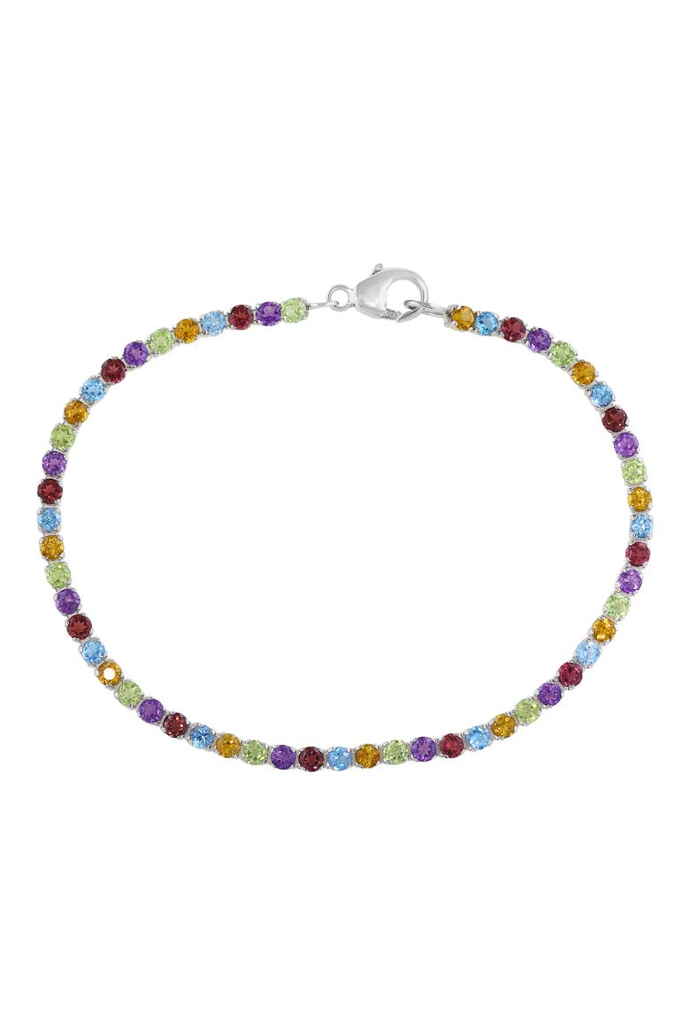Semiprecious Stone Tennis Bracelet, Main, color, MULTI