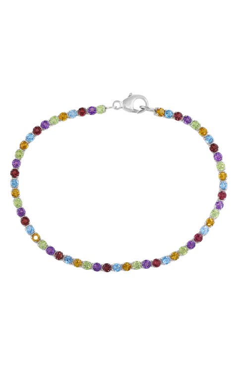 Semiprecious Stone Tennis Bracelet