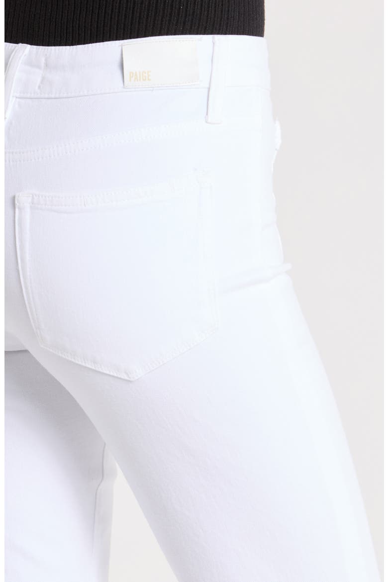 Mason High Waist Braid Detail Crop Raw Hem Jeans, Alternate, color, CRISP WHITE