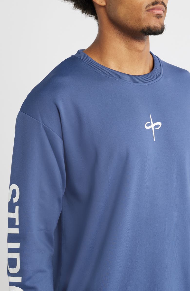 SANTO STUDIO Jett Lawrence Tempo Forever Comfort Crew Sweatshirt, Alternate, color, Blue