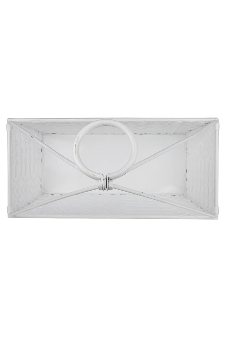 Multi Pattern Metal Caddy, Alternate, color, White
