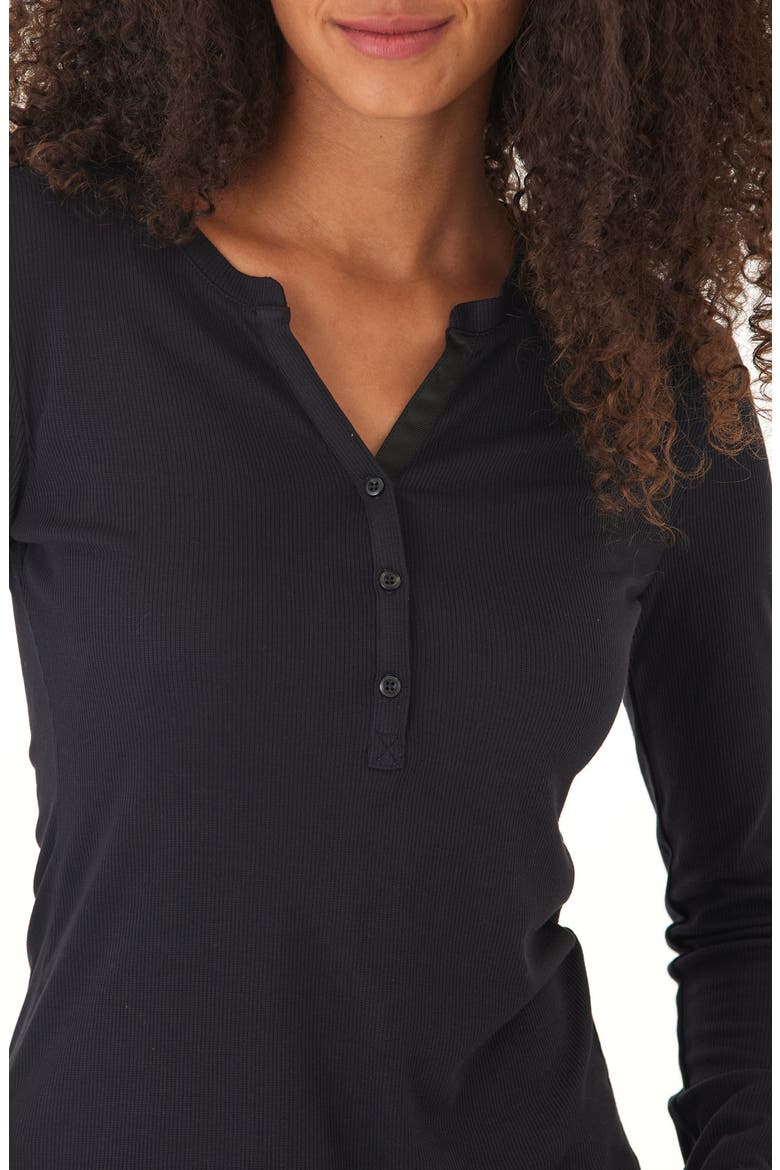 Akia Feather Rib Henley, Alternate, color, BLACK