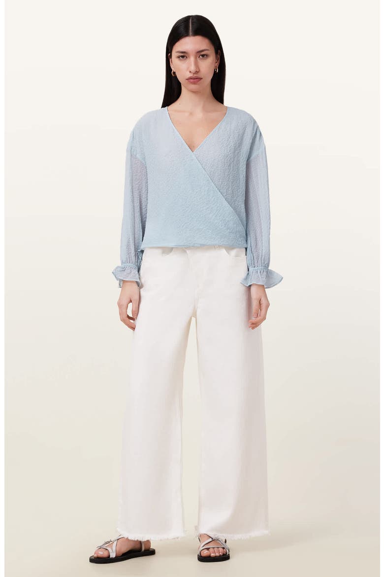 Penny Textured Top, Alternate, color, PLEIN AIR BLUE
