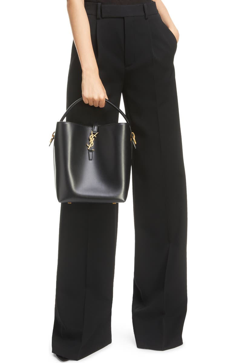 Saint Laurent Le 37 Leather Bucket Bag, Alternate, color,