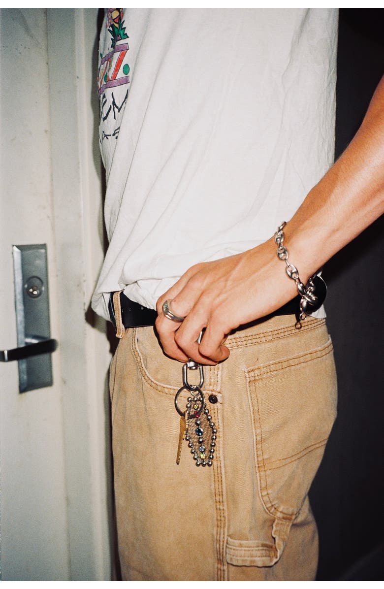 67jewelry Keychain I, Alternate, color, Silver